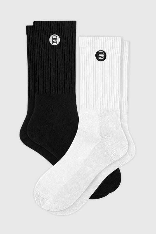 Mid Calf Socks - 2 Pack