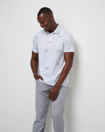 TIKI MAPES PRINT POLO