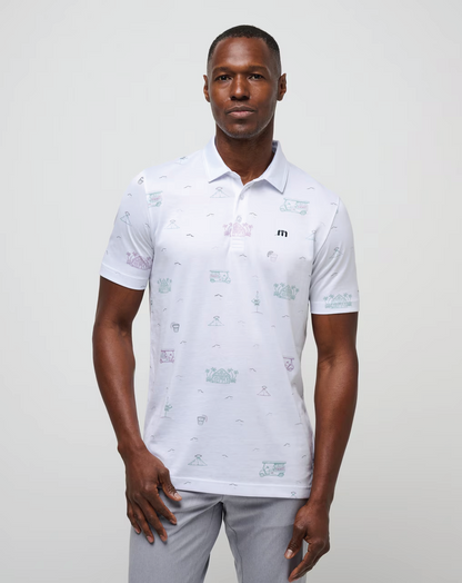 TIKI MAPES PRINT POLO