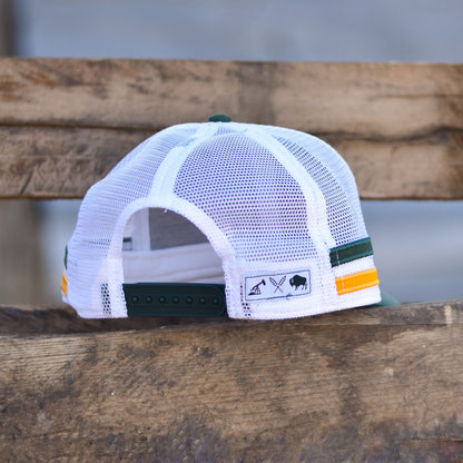 Unisex - Retro Trucker - Forest / White / Gold