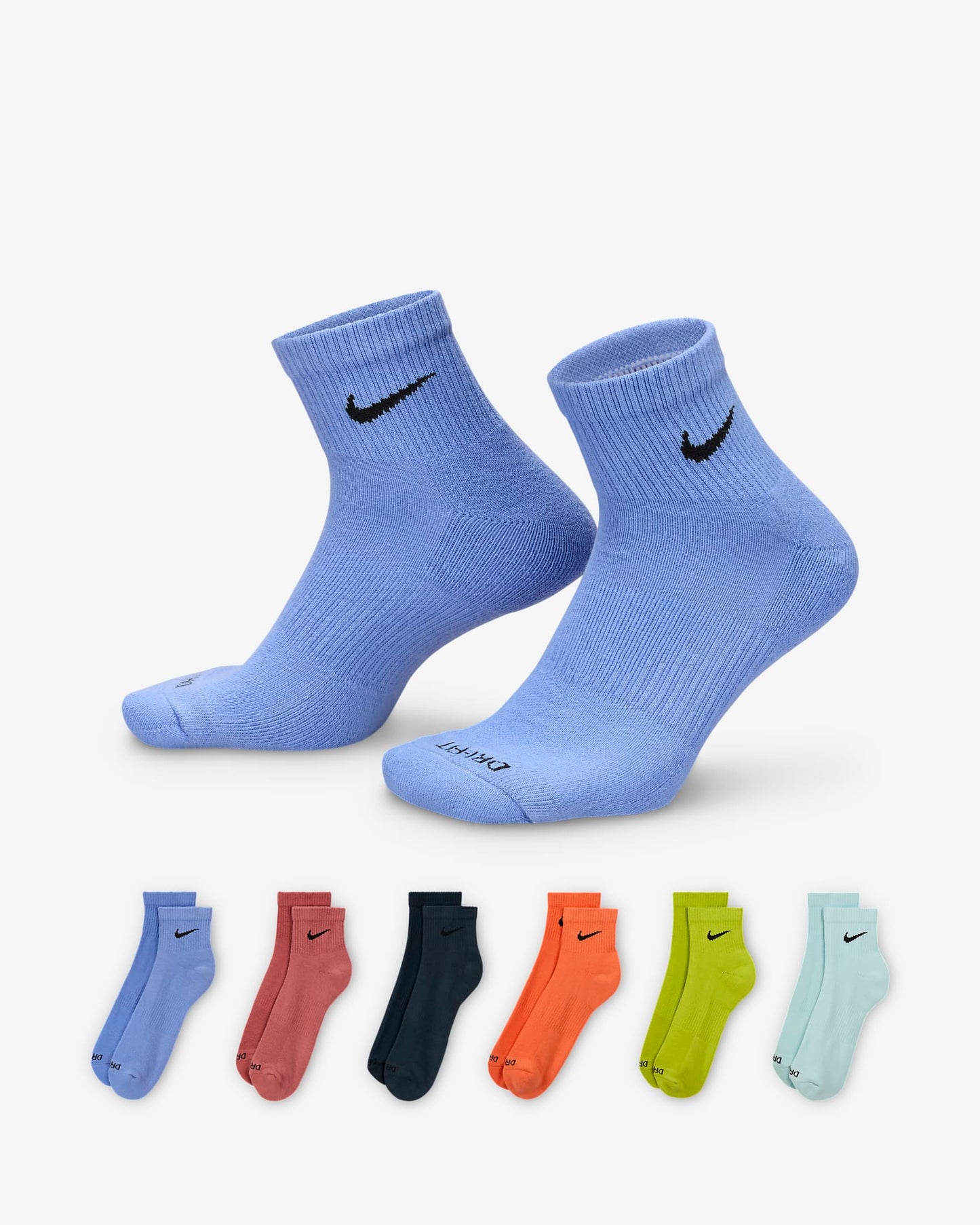 Everyday Plus Cushioned Training Ankle Socks - 6 Pack