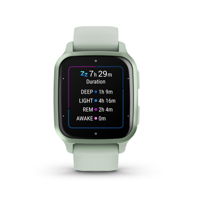 Venu® Sq 2, Metallic Mint Aluminum Bezel With Cool Mint Case and Silicone Band