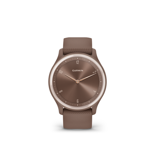 Vívomove® Sport, Cocoa Case and Silicone Band With Peach Gold Accents