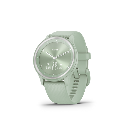 Vívomove® Sport, Cool Mint Case and Silicone Band With Silver Accents