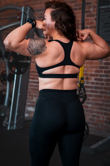 Jet Black Trinity Sports Bra