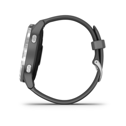 Garmin Vívoactive® 4, Shadow Gray With Silver Hardware