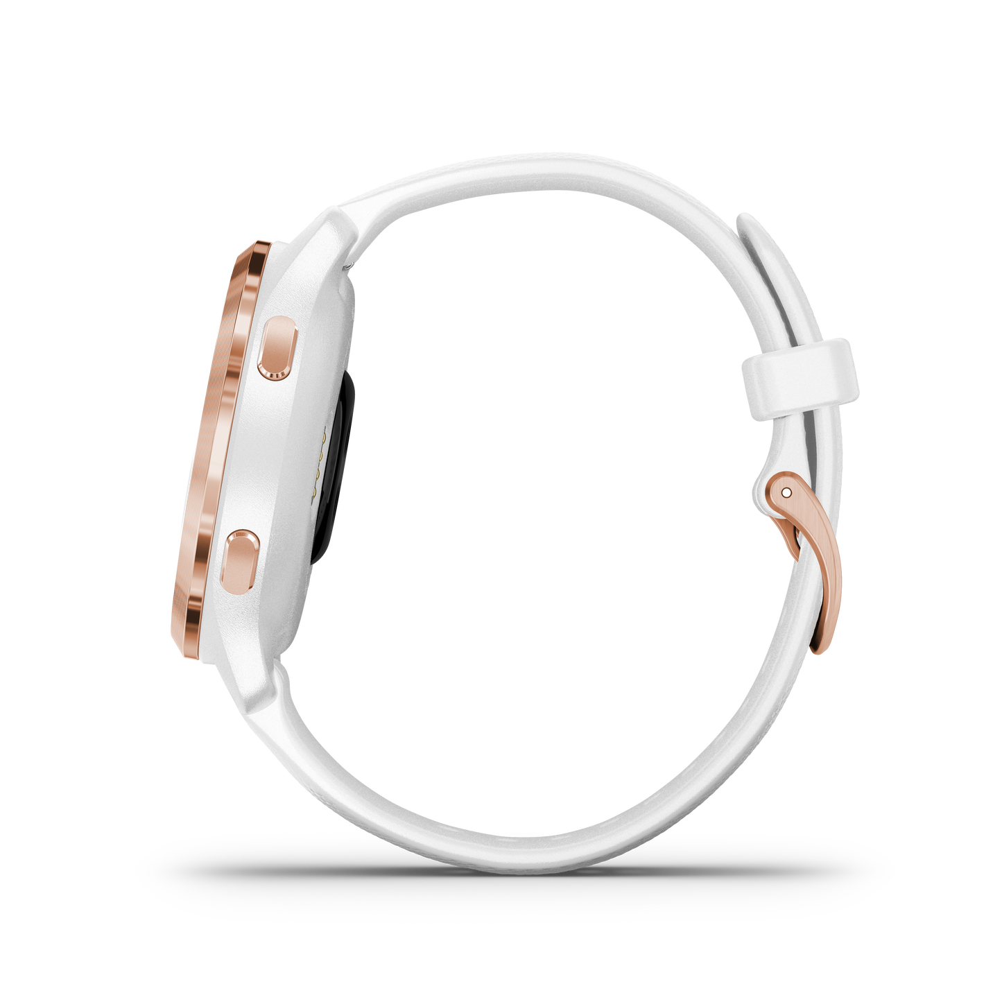 Garmin Venu 2S, Rose Gold With White Case and Silicone Band