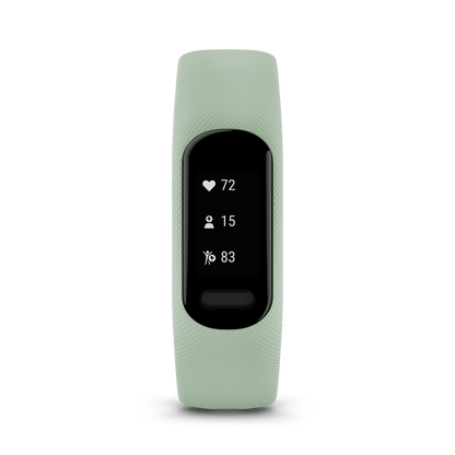 Garmin Vívosmart® 5 - Black Case With Cool Mint Silicone Band